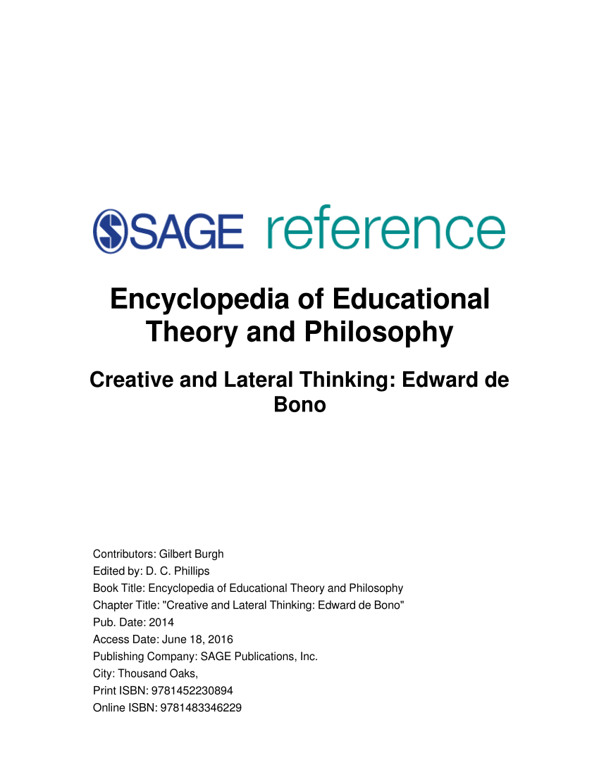 edward de bono the use of lateral thinking pdf